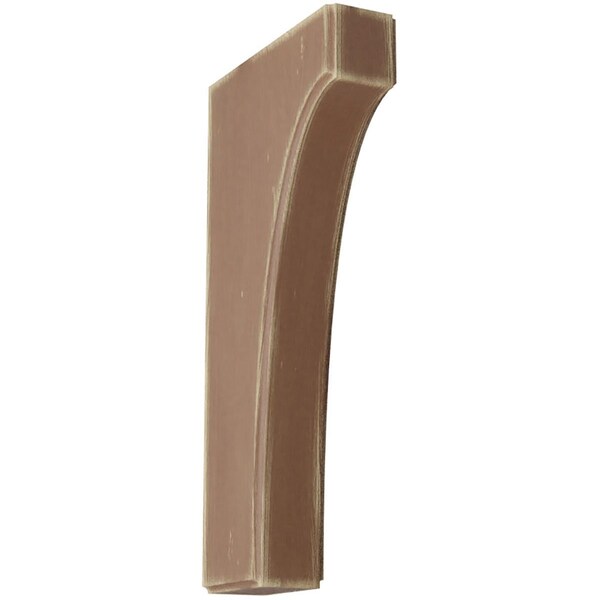 Ekena Millwork 1 3/4"W x 6"D x 12"H Clarksville Wood Vintage Decor Bracket, Weathered Brown BKTWD02X06X12CVBR - main